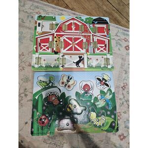 Melissa and Doug Hide & Seek Farm Puzzle Magnetic Insect Bundle Lot